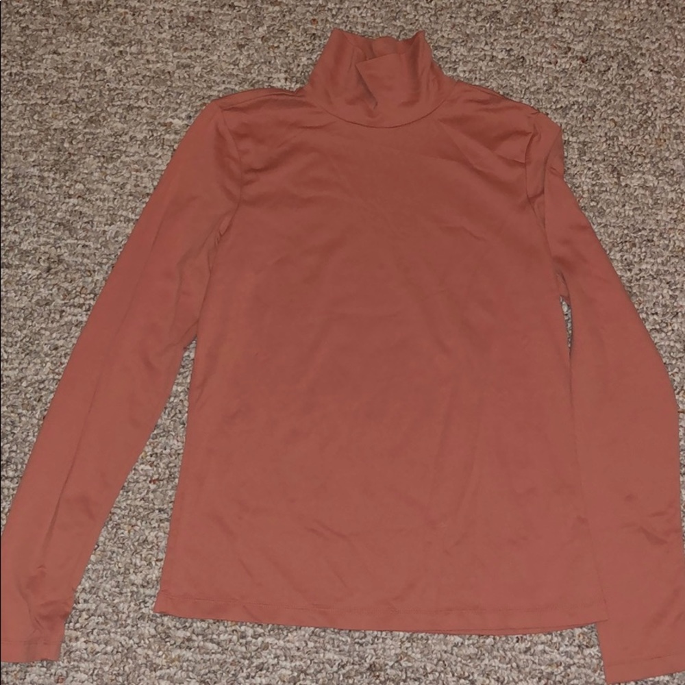 Salmon color turtleneck
